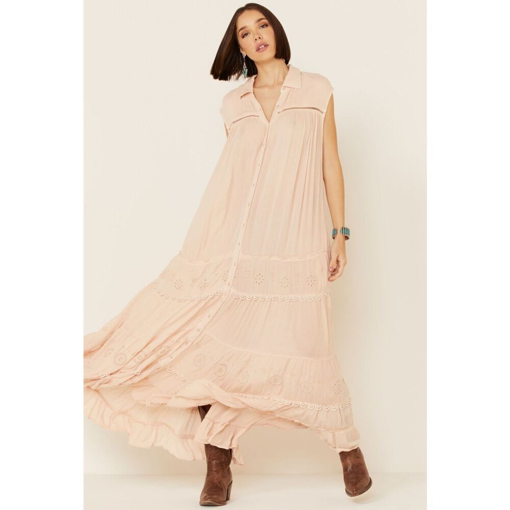 Free People Blush Pink Maxi Dress